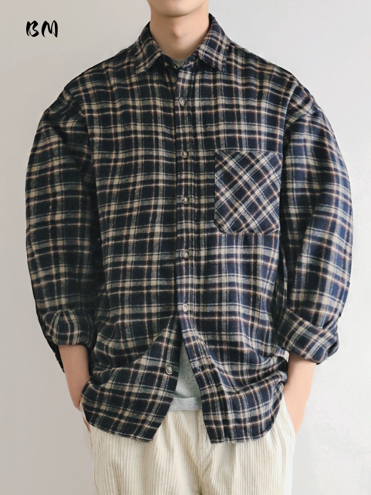 Flannel Plaid Shirt Heavy Weight - ‌ Japanse Vintage Zwaargewicht Flanel Shirt