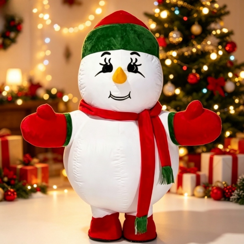 Suits - Opblaasbaar Sneeuwpop Mascottekostuum Volwassen Outfit Aantrekkelijk