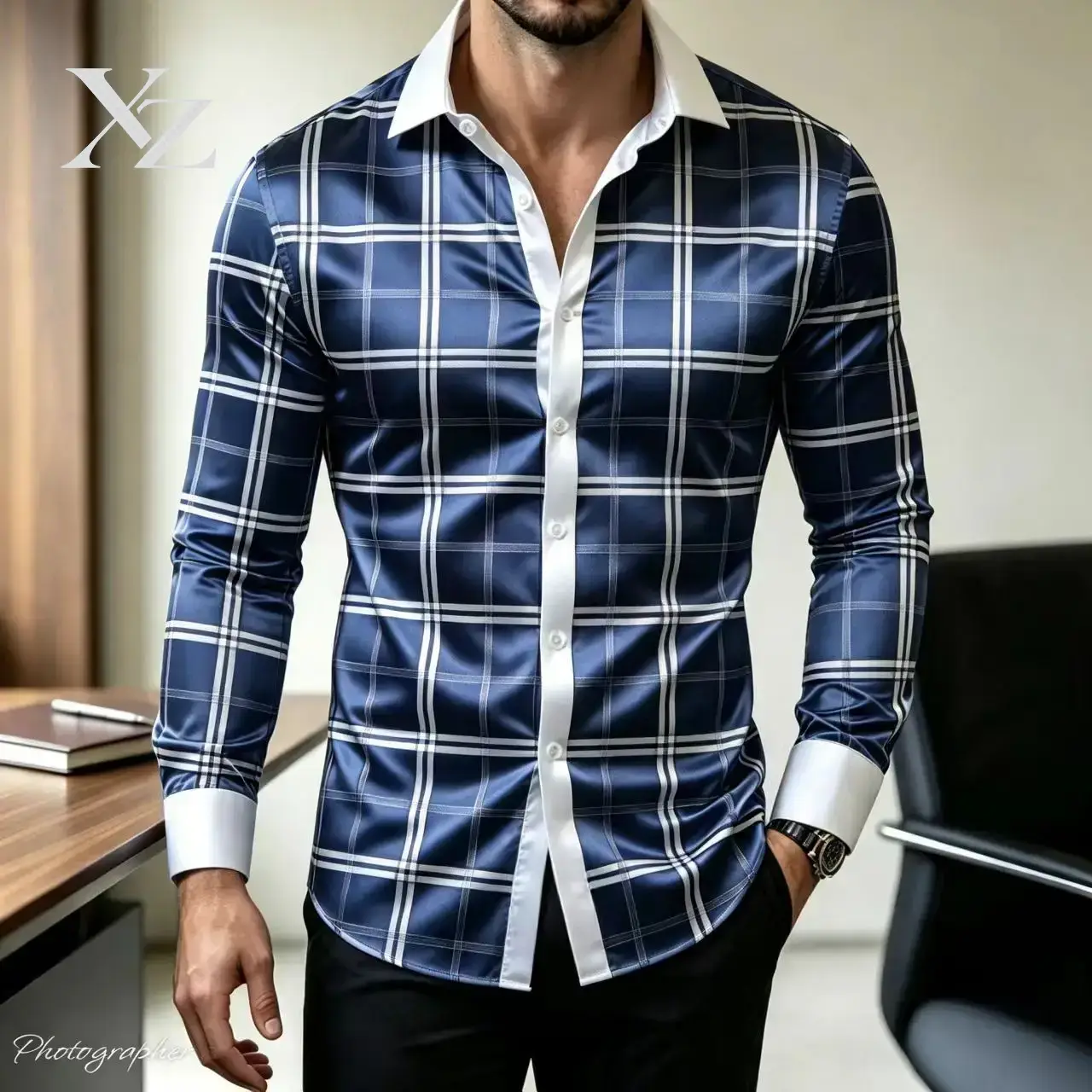 Hete aanbieding: heren slim fi - Mens Satin Silk Dress Shirt recensie en prijs